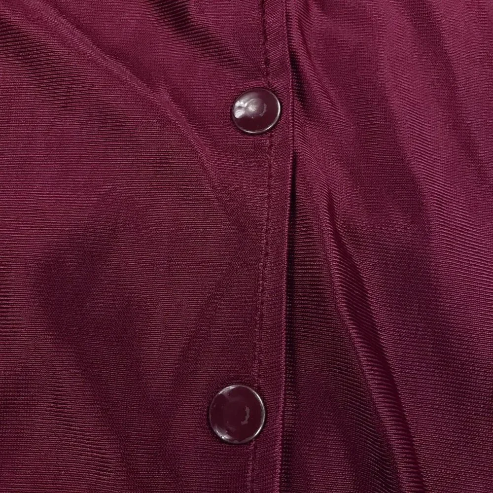 Vtg Roanoke College Russell USA Made Satin Jacket Womens Large Fits Mens Medium - Picture 10 of 12